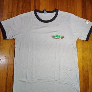 Men's Large Gray Milky Way Candy Bar NASCAR Official Partner Ringer‎ T-Shirt